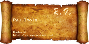 Rau Imola névjegykártya